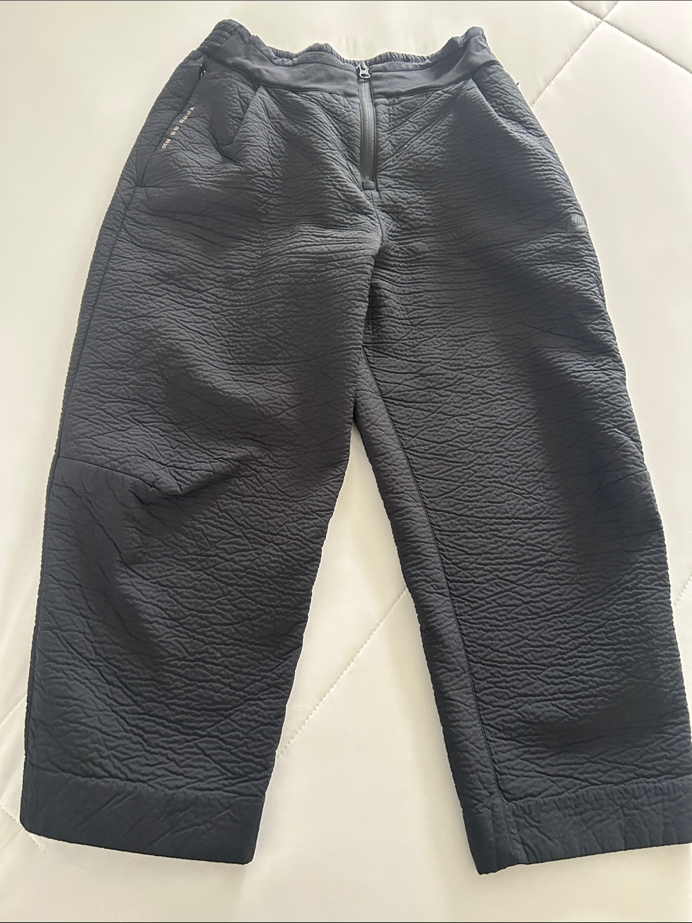 Nike Black Quilted-Texture Jogger Pants